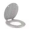 Beldray LA00000074GRYPEU7 Puidust WC-iste - pehme sulgumine, hall, ovaalne