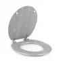 Beldray LA00000074GRYPEU7 Puidust WC-iste - pehme sulgumine, hall, ovaalne
