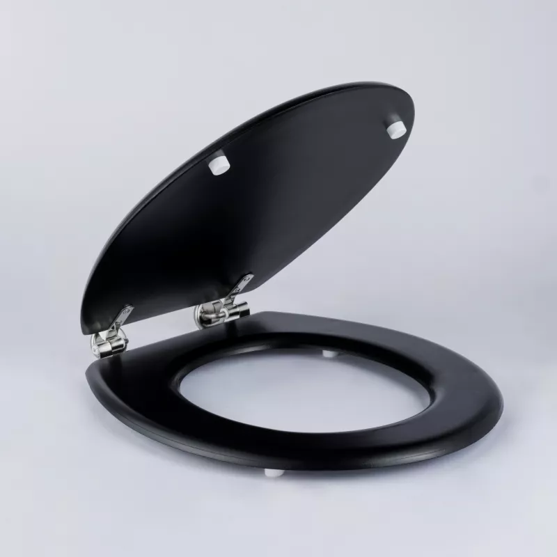 Beldray LA032355BFPEU7 Wooden Toilet Seat, Black