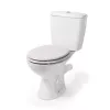 Beldray LA032355PGRY Puidust WC-iste, Valge - Pehme sulgumisega D-kujuline kiirvabastusega hingedel