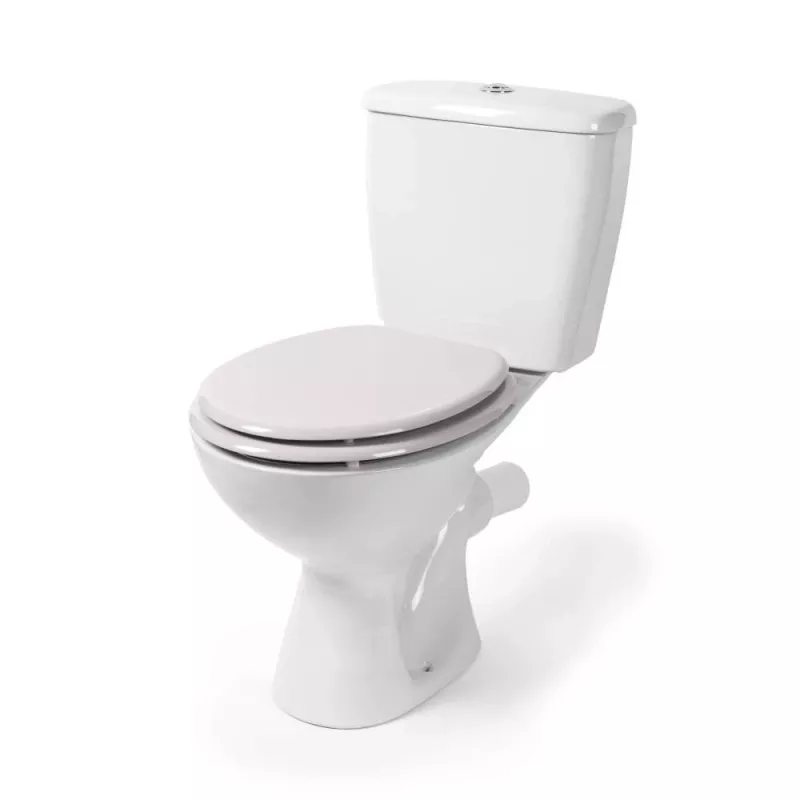 Beldray LA032355PGRY Puidust WC-iste, Valge - Pehme sulgumisega D-kujuline kiirvabastusega hingedel