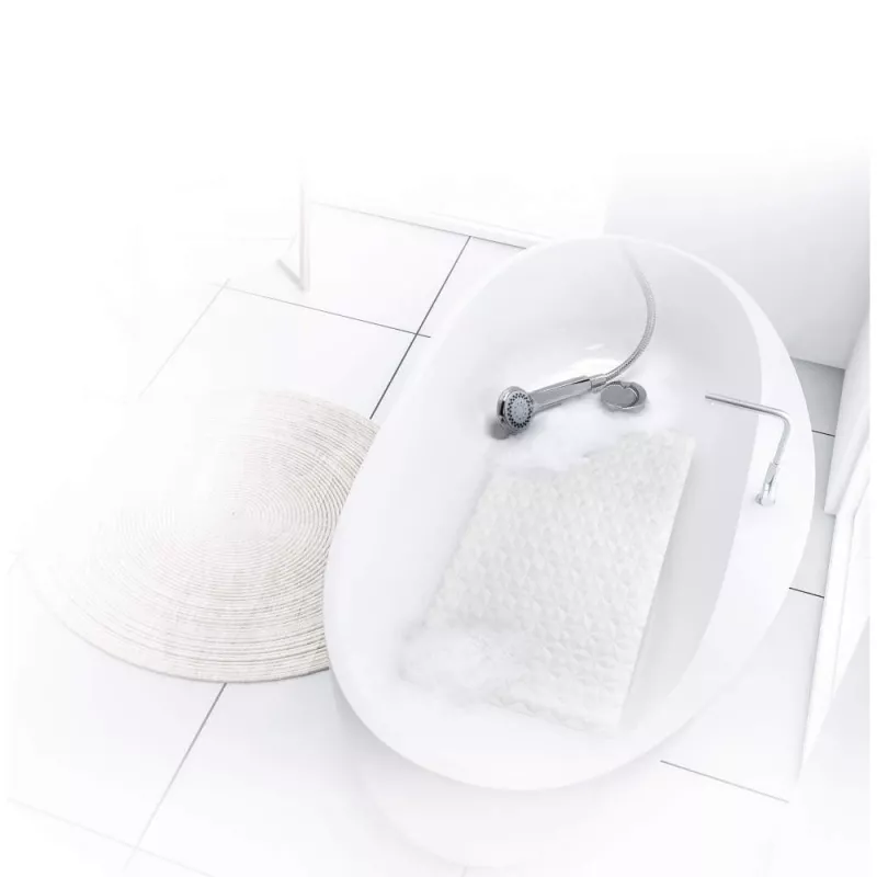 Beldray LA032661UFPFS Anti-bac kummist vannimatt - valge, libisemiskindel, iminappadega
