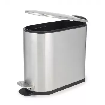 Beldray LA036683SSPEU7 Slimline D-kujuline pedaalprügikast, 5 liitrit, hõbedane