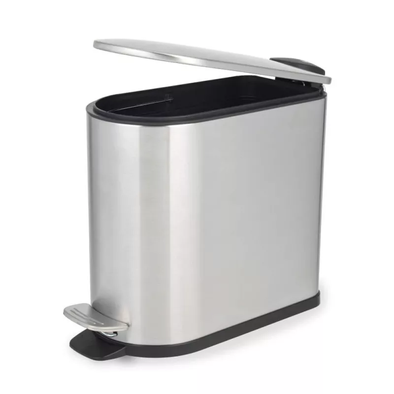 Beldray LA036683SSPEU7 Slimline D-kujuline pedaalprügikast, 5 liitrit, hõbedane