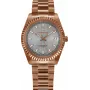 BELLEVUE H27 Women's Quartz Analog Watch 38mm Silver Dial Black Leather Strap