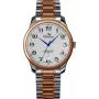 BELLEVUE Woman F2 35mm Quartz Watch Silver Dial Black Leather Strap