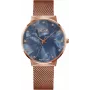 BELLEVUE Women's B11 Quartz Analog Watch 33mm Stainless Steel Case Genuine Leather Strap