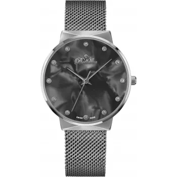 BELLEVUE naiste B13 analoogkvartskell 33mm roostevabast terasest korpus musta nahast rihmaga