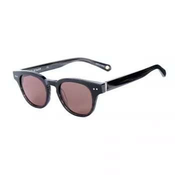 Belstaff Women's Marshall Sunglasses MARSHALL-S063 (47/21/148 mm) - Must atsetaatraam, suitsuläätsed