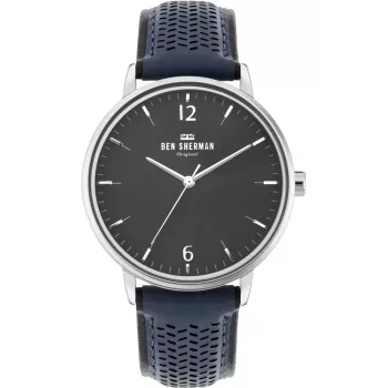 BEN SHERMAN meeste käekell WB038U 43mm musta numbrilaual ja musta tehismahast rihmaga