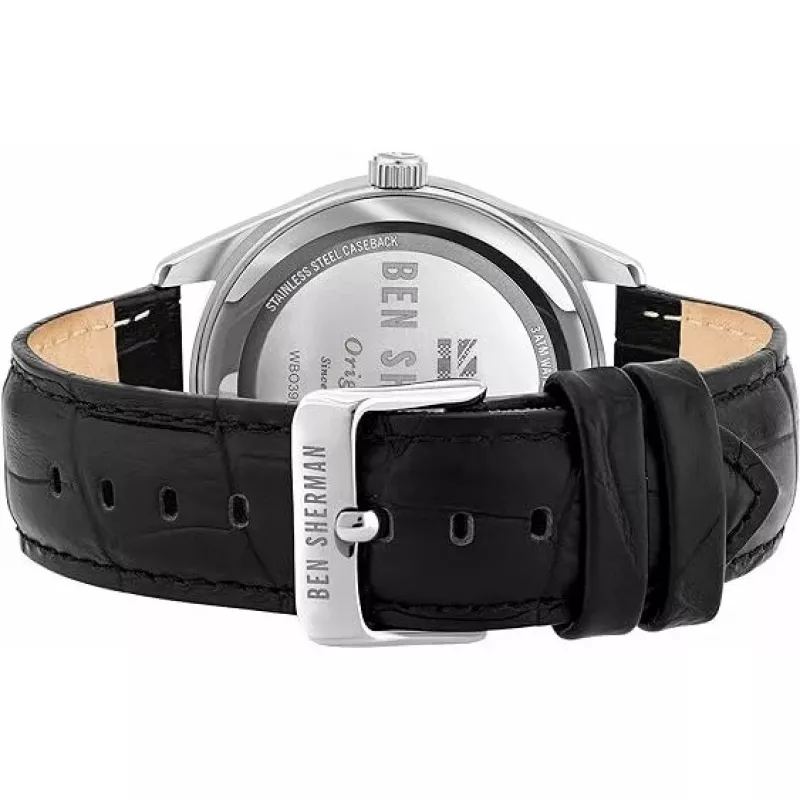 BEN SHERMAN meeste käekell WB039UB 43mm musta numbrilaual ja musta tehismahast rihmaga