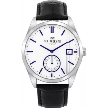 BEN SHERMAN meeste käekell WB039UB 43mm musta numbrilaual ja musta tehismahast rihmaga
