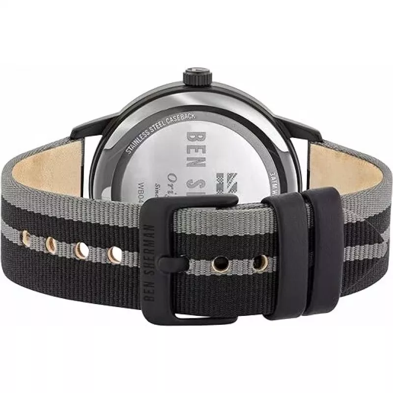 Ben Sherman meeste analoogkvartskell WB042BE 43 mm sinise sihverplaadiga pruunist nahast rihmaga