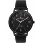 Ben Sherman WBS113BB meeste analoogkvartskell 43mm musta numbrilaual ja ehtsa nahast rihmaga