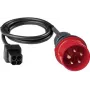 BENNING 044148 CEE mõõteadapter 16 A 5-pooluseline 400 V koos 4 mm turvapesadega