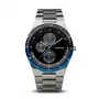 BERING Meeste klassikaline minimalistlik kvartskell 39mm titaankorpus sinise numbrilaud halli roostevabast terasest võrkrihmaga 32339-702