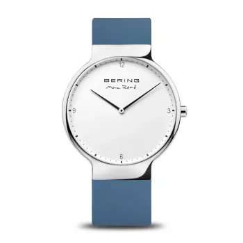 BERING Men's Classic Quartz Watch 15540-700 40mm Stainless Steel Mesh Blue Sunray Dial