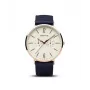 Bering Men's Classic Quartz Watch 40mm Blue Dial Rose Gold Stainless Steel Mesh 14240-864B