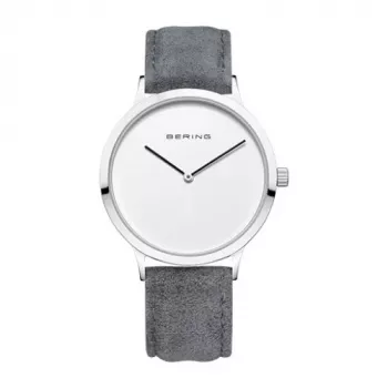 BERING naiste käekell 14937-404 (39mm) - Roosakuldne roostevabast terasest korpus, sinine päikesekiirtega sihverplaat, sinine Milano silmkoeline rihm
