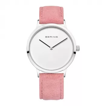 BERING naiste käekell 14937-604 39mm sinise numbrilaud ja hõbedane Milani silmussõrmus