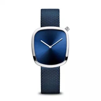 BERING naiste käekell 18034-307 (34 mm) – roosakuldne ja sinine päikesekiirtega sihverplaat