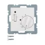 Berker 20301909 Toatemperatuuri regulaator avajaga keskdetailiga (230 V AC, 10 A)