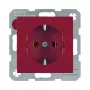 Berker 47438912 SCHUKO pistikupesa S.1/B.3/B.7 Glass Red Glossy