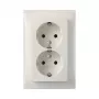 Berker S.1 Topeltpistikupesa SCHUKO, 16A 250V, Polar White Glossy koos kaanega