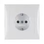 Berker S.1 SCHUKO pistikupesa koos kaanega, valge (tüüp F, 16 A, 250 V, süvismonteeritav)