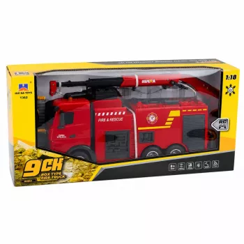 BESTTOYS Tuletõrjeauto Kraana ja Veekahuriga Kaugjuhtimisega RC Huina 1:18