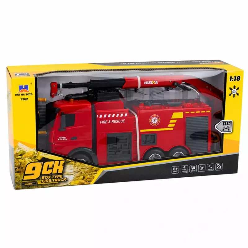 BESTTOYS Tuletõrjeauto Kraana ja Veekahuriga Kaugjuhtimisega RC Huina 1:18