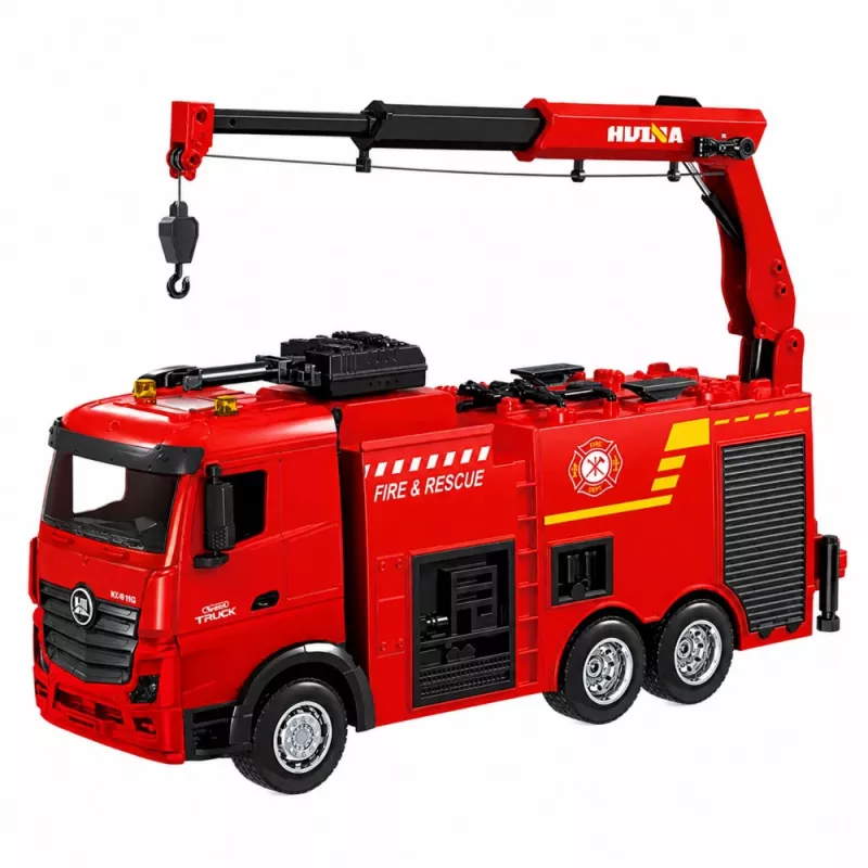 BESTTOYS Tuletõrjeauto Kraana ja Veekahuriga Kaugjuhtimisega RC Huina 1:18
