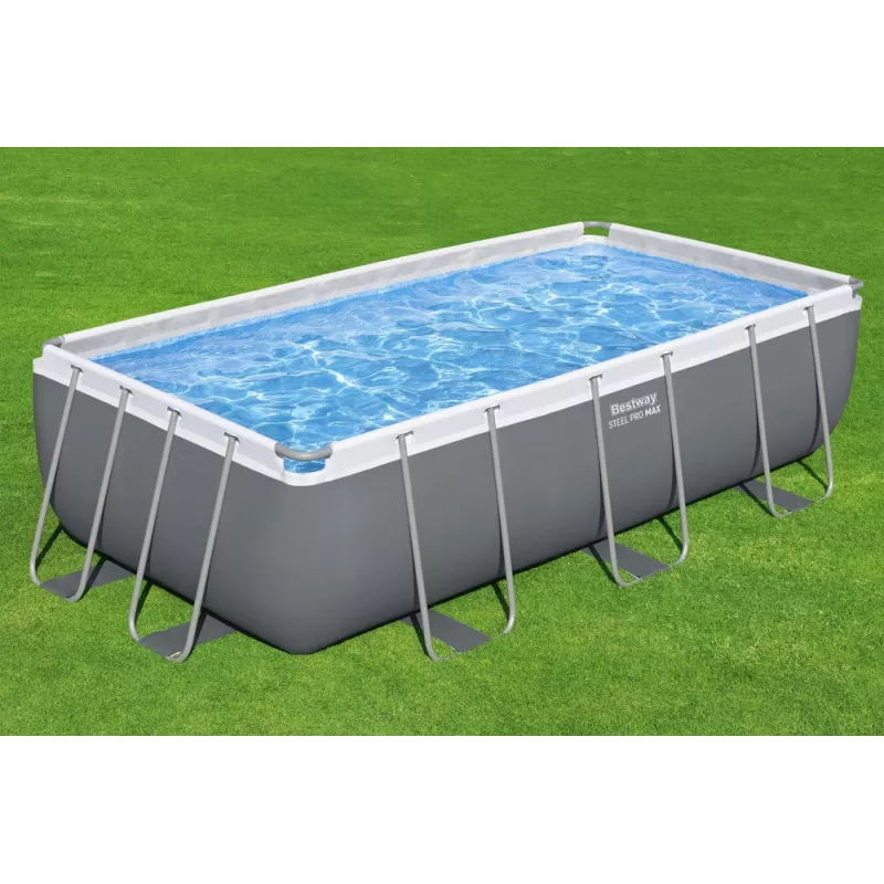 Bestway Frame Pool 404 x 201 x 100 cm ristkülikukujuline maapealne bassein koos filtripumba, redeli, kaanega ja ChemConnect dosaatoriga