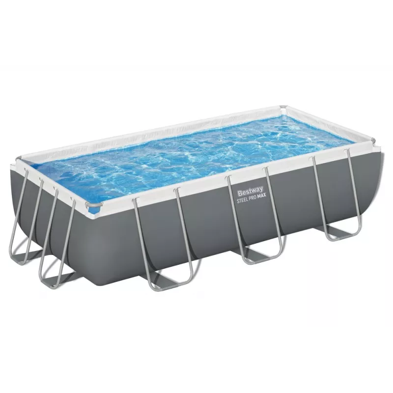 Bestway Frame Pool 404 x 201 x 100 cm ristkülikukujuline maapealne bassein koos filtripumba, redeli, kaanega ja ChemConnect dosaatoriga