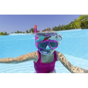Bestway Hydro-Swim Sukeldumismask ja Snorgelduskomplekt - Roosa