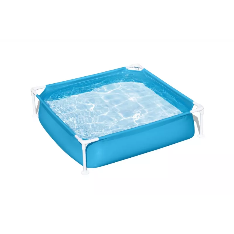 Bestway Steel Pro Frame Pool 122 cm x 122 cm x 30.5 cm Square Above Ground Pool for Children 365 L Blue