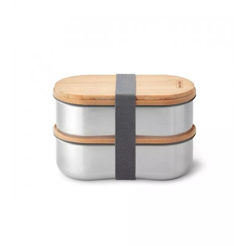 black+blum Oval Box 0.5 L toiduhoidla bambuskaane ja roostevabast terasest põhjaga