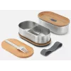 black+blum Oval Box 0.5 L toiduhoidla bambuskaane ja roostevabast terasest põhjaga