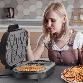 BLACK+DECKER BXFC3200E 1400 W Belgia vahvlimasin – mittenakkuva, reguleeritav termostaat, roostevaba teras