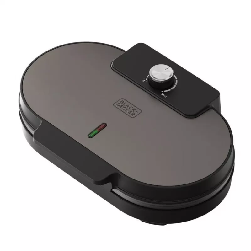 BLACK+DECKER BXFC3200E 1400 W Belgia vahvlimasin – mittenakkuva, reguleeritav termostaat, roostevaba teras