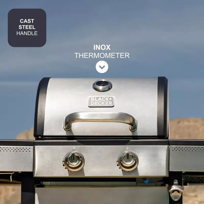 Black+Decker BXOG7200E Gaasigrill, 2 põletit x 3,6 kW