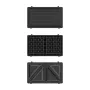 BLACK+DECKER BXSA754E 3-in-1 võileivamasin, vahvlimasin ja grill 3 vahetatava mittenakkuva plaadiga, 750 W, roostevaba teras