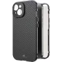 Black Rock ümbris 360° klaasiga Apple iPhone 15-le, tõeline süsinikkiud 00221252