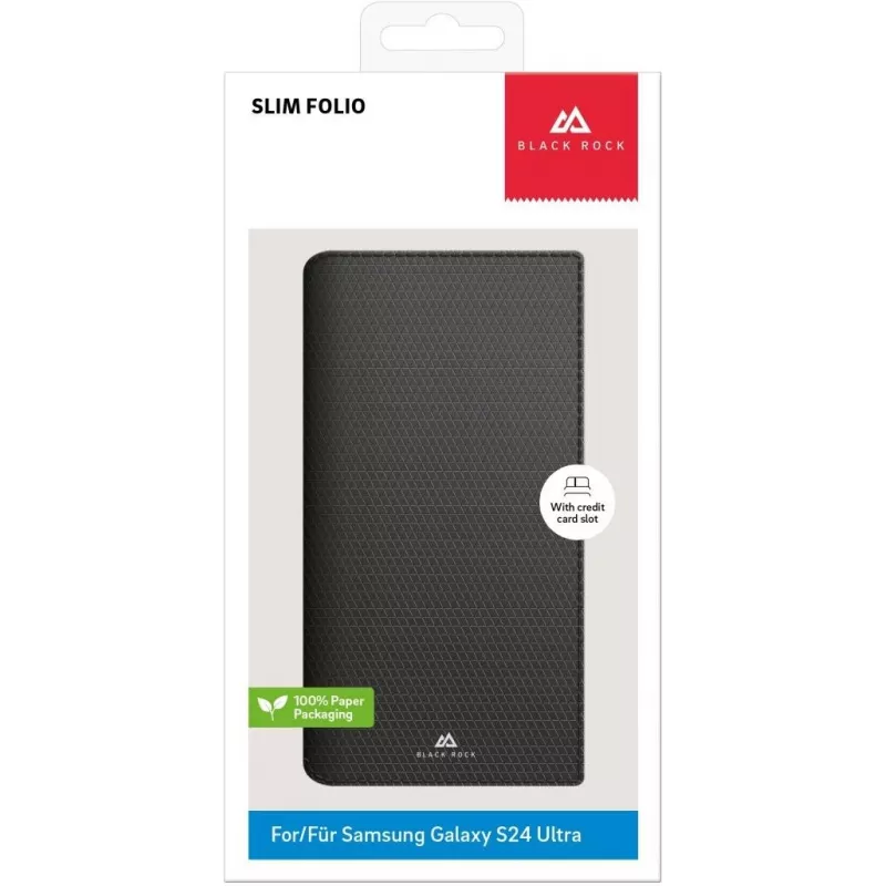 Black Rock Slim Folio ümbris Samsung Galaxy S23 Ultra 6,8-tollisele must 00226128