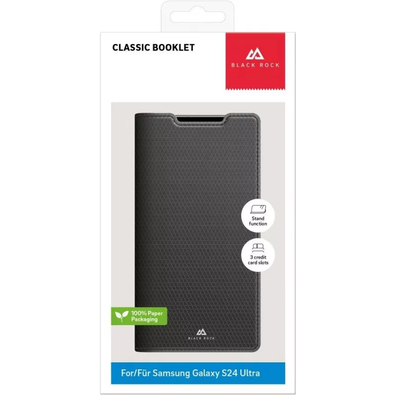 Black Rock The Classic Folio ümbris Samsung Galaxy S23 Ultrale, must 00226129