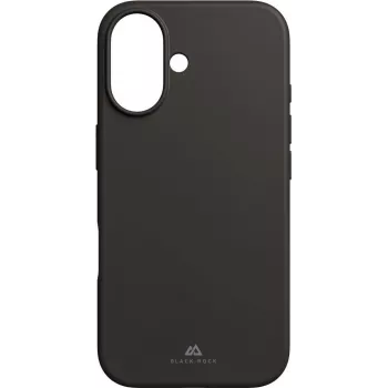 Black Rock Urban Case Apple iPhone 16 jaoks – mati must lööki neelav TPU ja polükarbonaadist tagakaas, õhuke libisemiskindel, kõrgendatud servad, ühilduv juhtmevaba laadimisega (00228079)