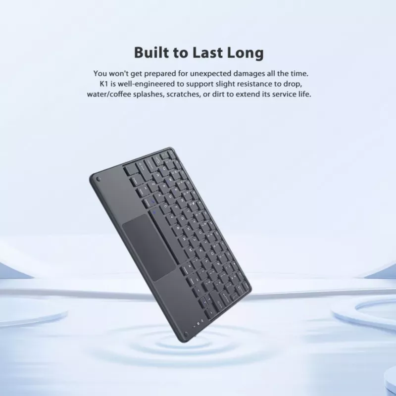 Blackview K1 Bluetooth-klaviatuur juhtmevaba üliõhuke 10 inch – 280mAh aku, Bluetooth 3.0, ühilduv Windows / Android / iOS, must-hall