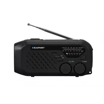 Blaupunkt ER10 kaasaskantav raadio taskulambiga, FM/AM, patareitoide, must