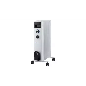 Blaupunkt HOR401 2000 W õliradiaator, valge, 3 kütteastet, reguleeritav termostaat, ülekuumenemiskaitse, kallutuslüliti, 9 ribi, vaikne töö, ruumidele kuni 25 m²