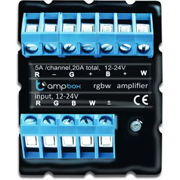 BLEBOX ampbox Nutikas LED-kontroller 4-kanaliga Wi-Fi RGBW CCT 12-24V DC
